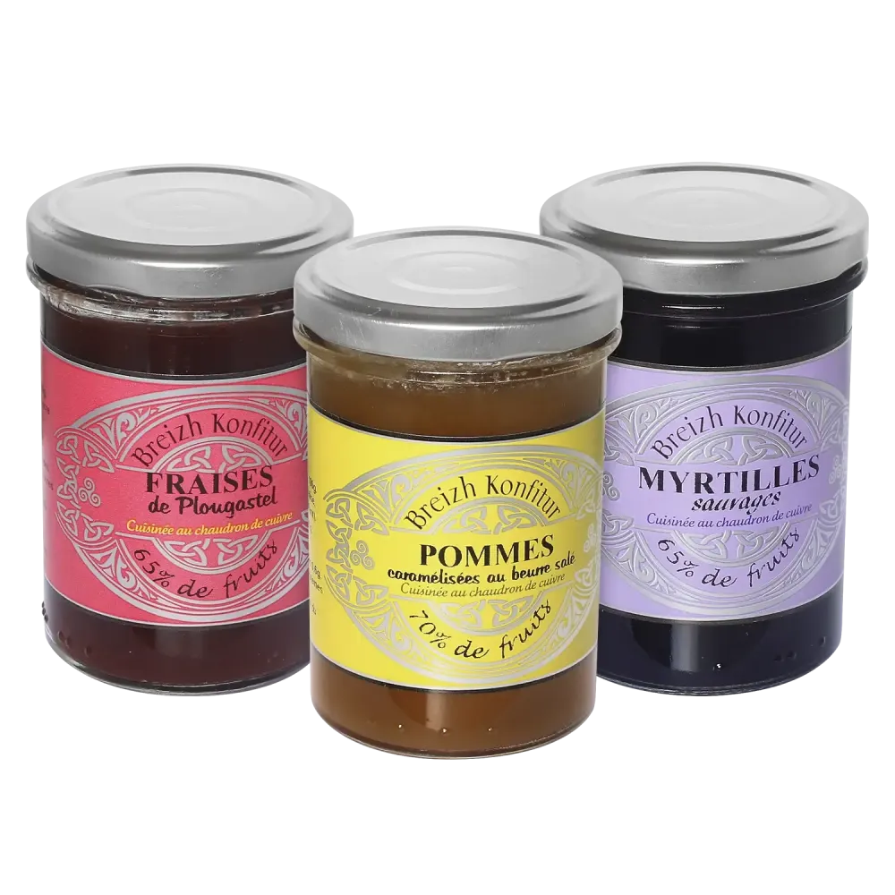 Assortiment de 3 confitures de 220 g Assortiment de 3 confitures de 220 g
