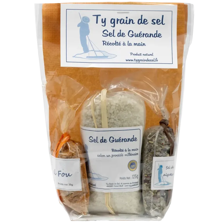 Assortiment de 3 sels naturels de Guérande - Ty Grain de sel | Pointe de Penmarc'h