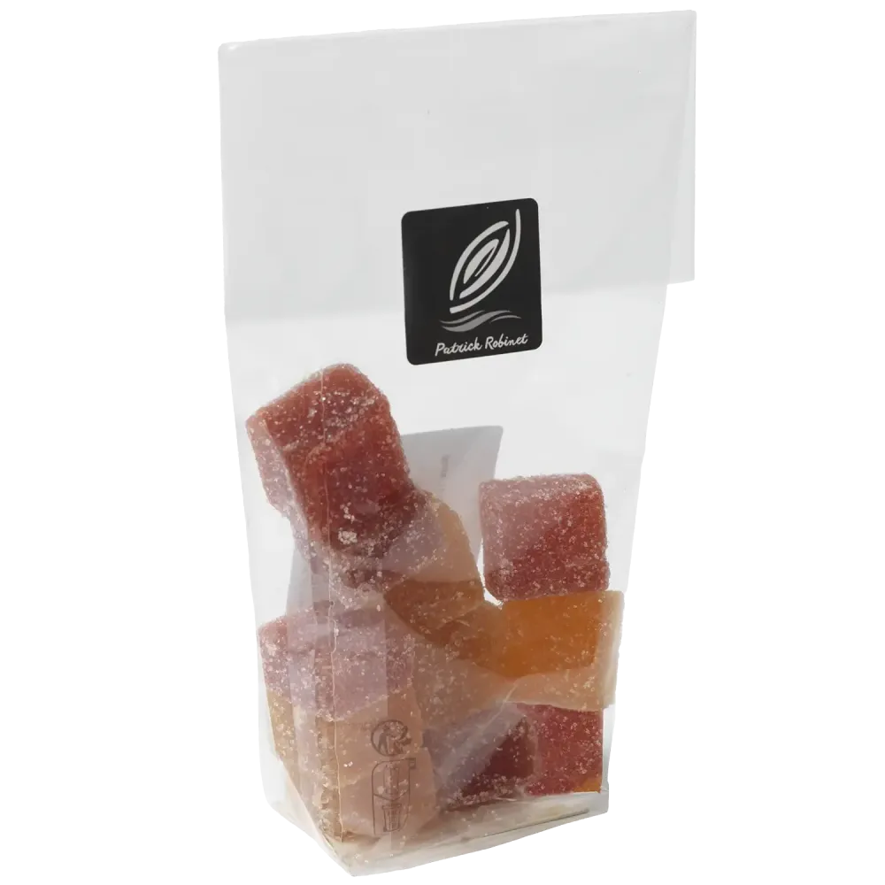 Pâtes de fruits fraises et abricots - le sachet de 100 g