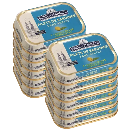 Filets de sardines à l'huile d'olive vierge extra en boîte de conserve | Pointe de Penmarc'h