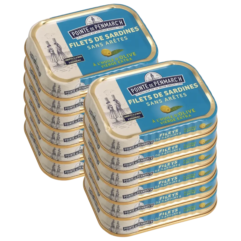 Filets de sardines à l'huile d'olive vierge extra en boîte de conserve | Pointe de Penmarc'h