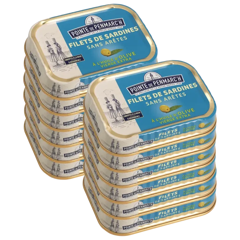 Filets de sardines à l'huile d'olive vierge extra en boîte de conserve | Pointe de Penmarc'h