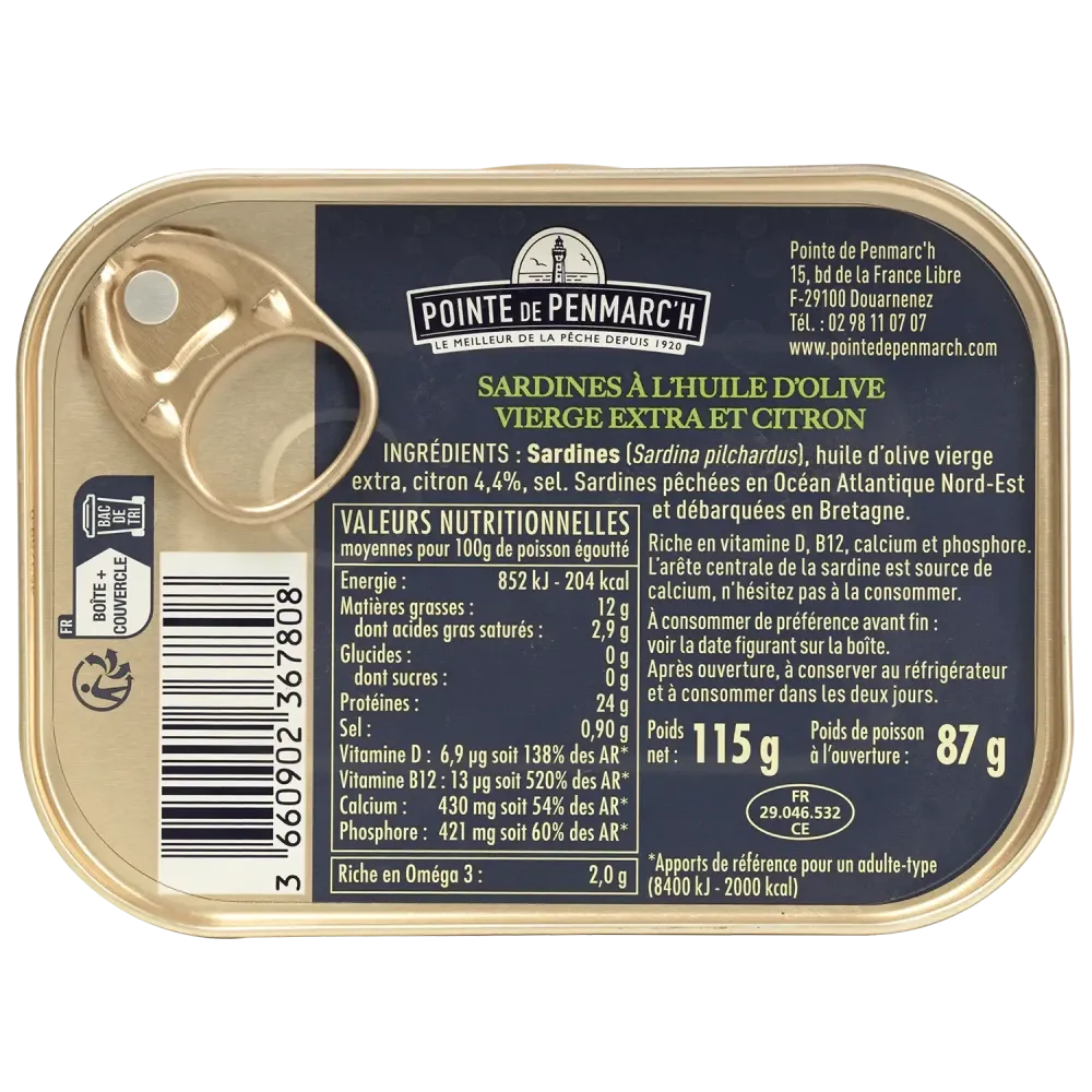 Sardines à l'huile d'olive et au citron - Recette traditionnelle et acidulée
