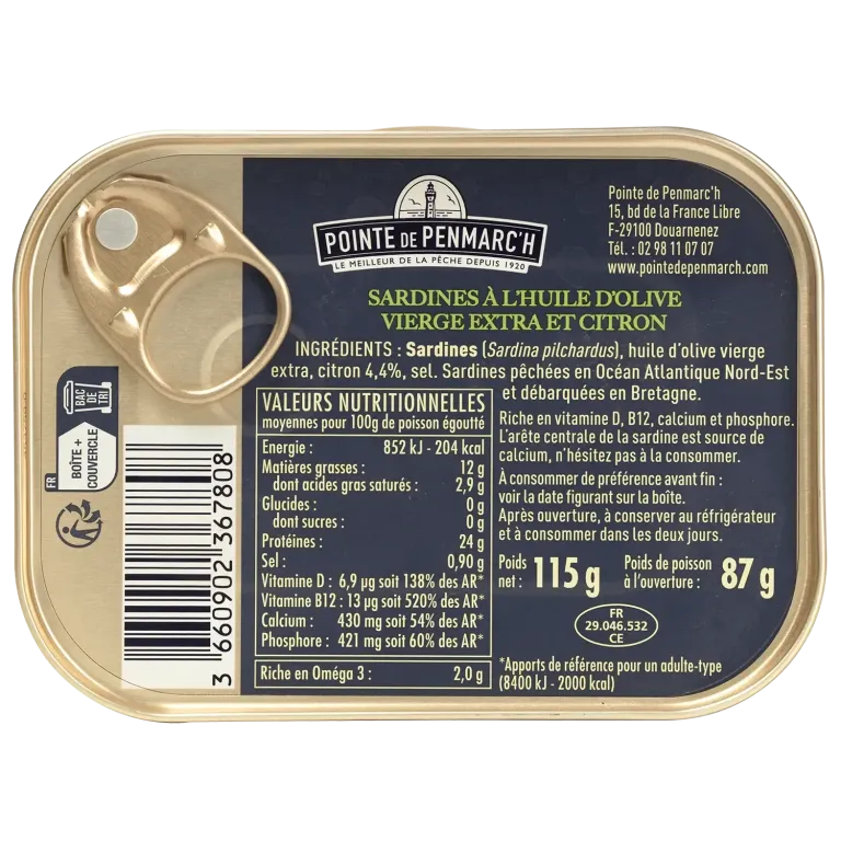 Sardines à l'huile d'olive et au citron - Recette traditionnelle et acidulée