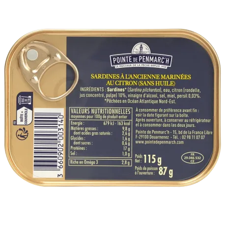 Sardines à l’ancienne sans huile au citron - Recette légère