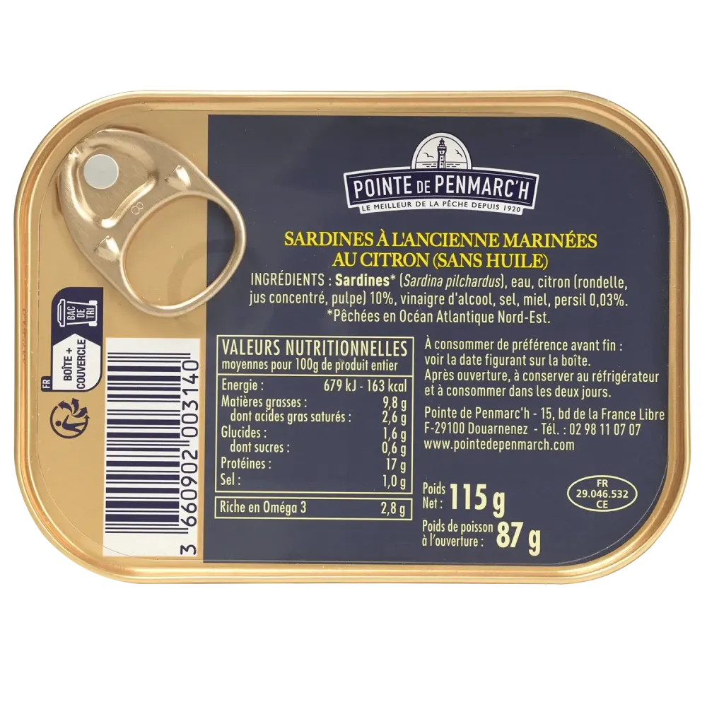 Sardines à l’ancienne sans huile au citron - Recette légère