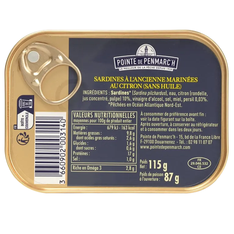 Sardines à l’ancienne sans huile au citron - Recette légère
