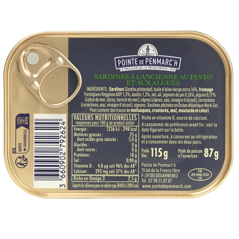 Sardines au pesto & algues de Bretagne - Recette à l’ancienne