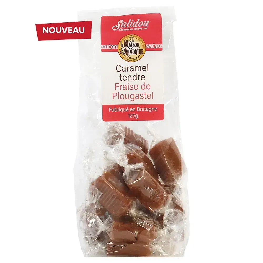 Caramels tendres à la fraise de Plougastel - Douceur bretonne artisanale