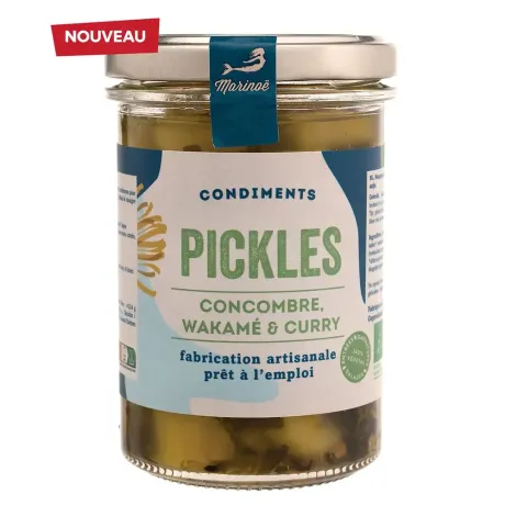 Pickles concombre, wakamé & curry – Condiment iodé et épicé breton