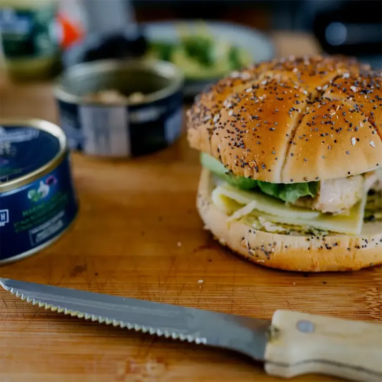 Thon blanc germon mariné au pesto & algues bretonnes - Saveurs d’exception