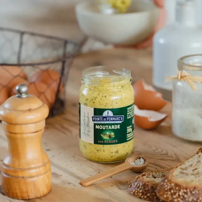 Moutarde aux algues bretonnes - Saveur marine raffinée et piquante