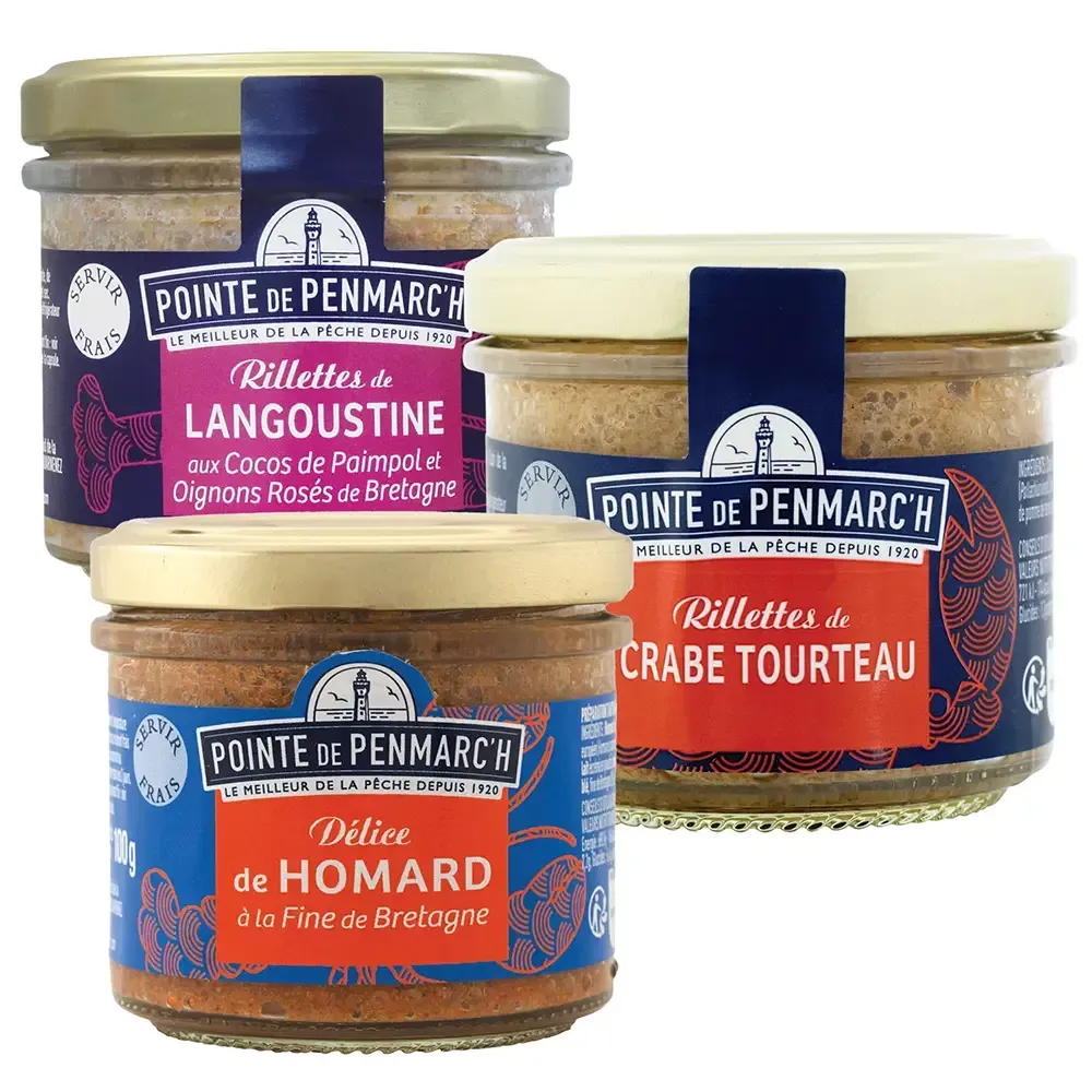 Trio rillettes de crustacés à l'apéro