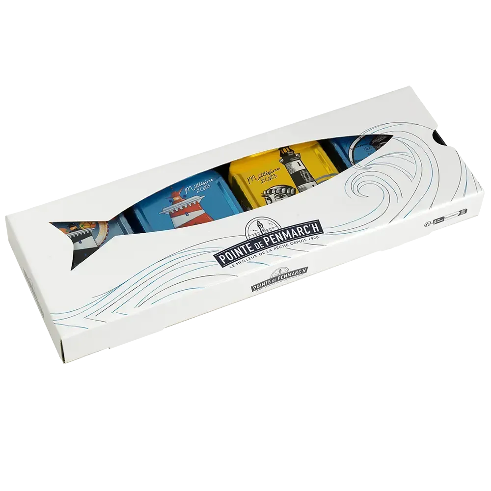 Coffret sérigraphié sardines à l'ancienne millésimes 2022 & 2023 - Édition limitée collector