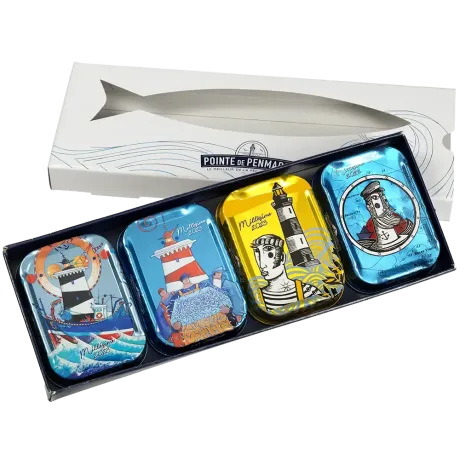 Coffret sérigraphié sardines à l'ancienne millésimes 2022 & 2023 - Édition limitée collector
