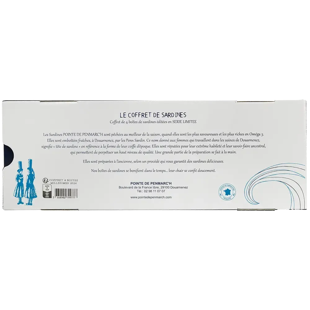 Coffret sérigraphié sardines à l'ancienne millésimes 2022 & 2023 - Édition limitée collector