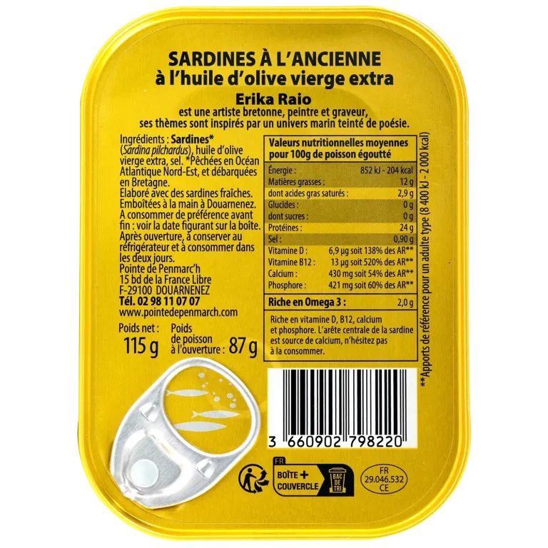 Coffret sérigraphié sardines à l'ancienne millésimes 2022 & 2023 - Édition limitée collector