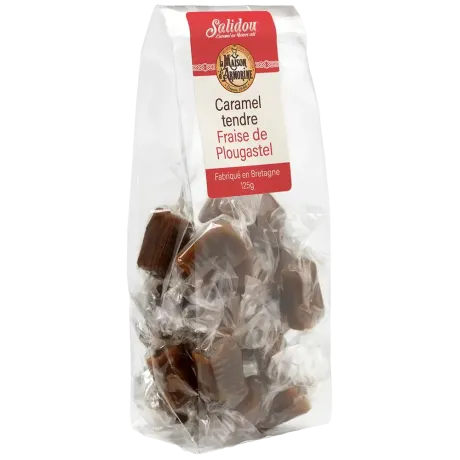 Caramels tendres à la fraise de Plougastel - Douceur bretonne artisanale