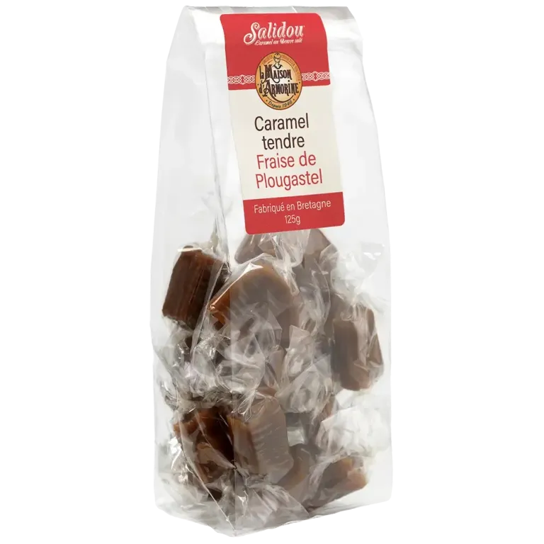 Caramels tendres à la fraise de Plougastel - Douceur bretonne artisanale