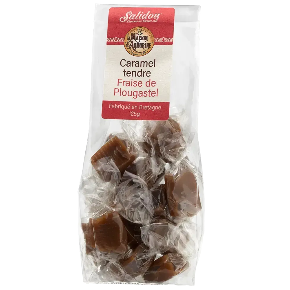 Caramels tendres à la fraise de Plougastel - Douceur bretonne artisanale