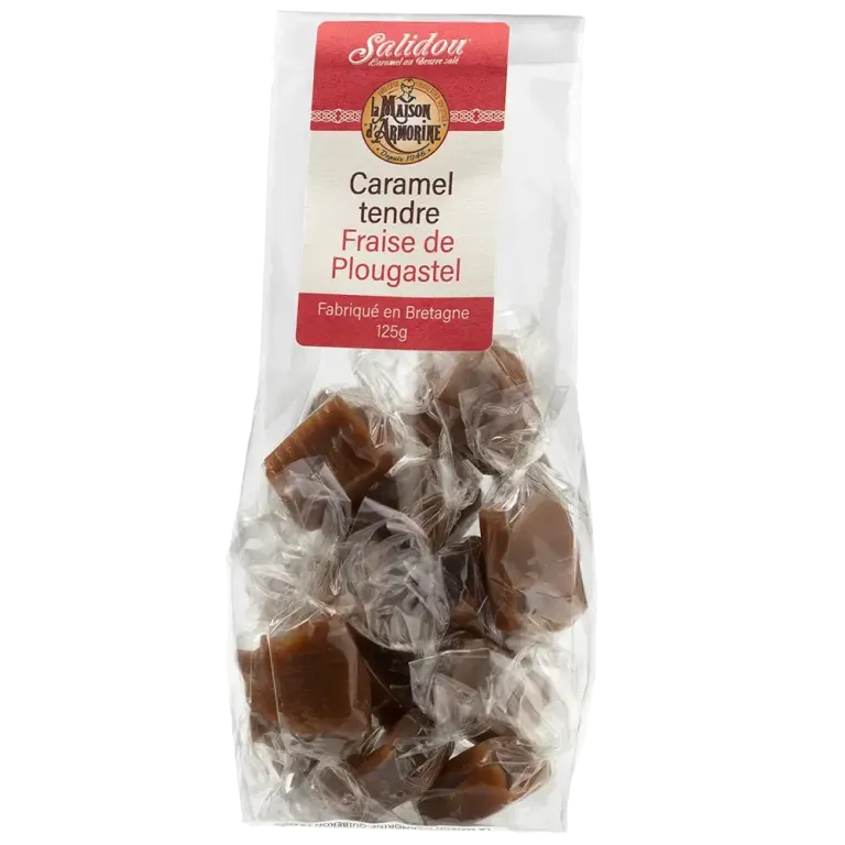 Caramels tendres à la fraise de Plougastel - Douceur bretonne artisanale