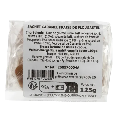 Caramels tendres à la fraise de Plougastel - Douceur bretonne artisanale