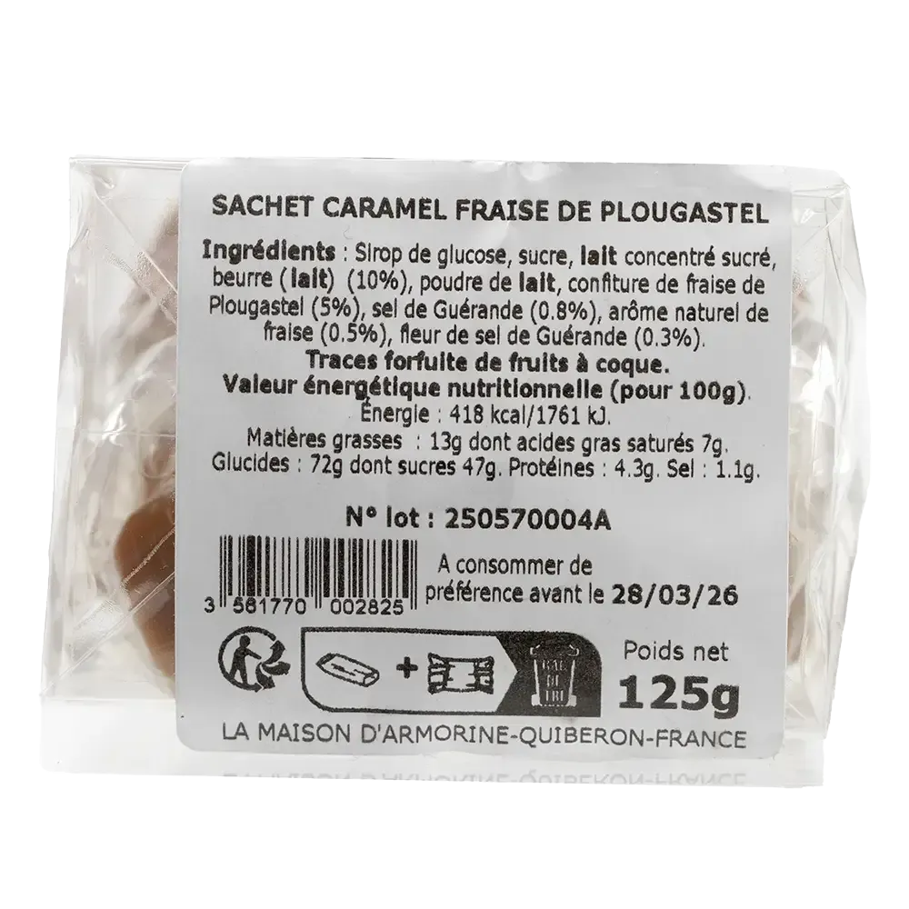 Caramels tendres à la fraise de Plougastel - Douceur bretonne artisanale