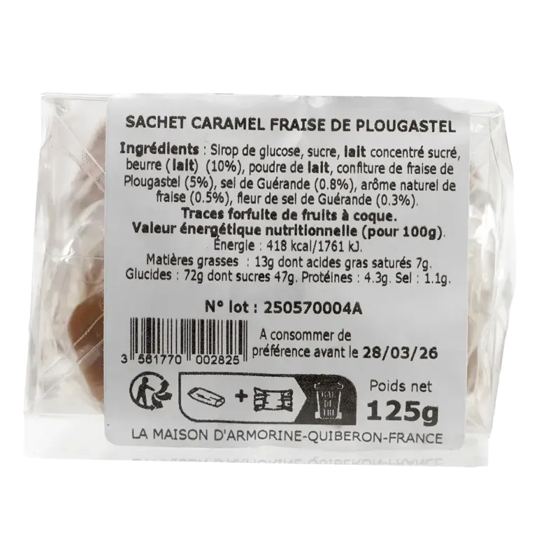 Caramels tendres à la fraise de Plougastel - Douceur bretonne artisanale