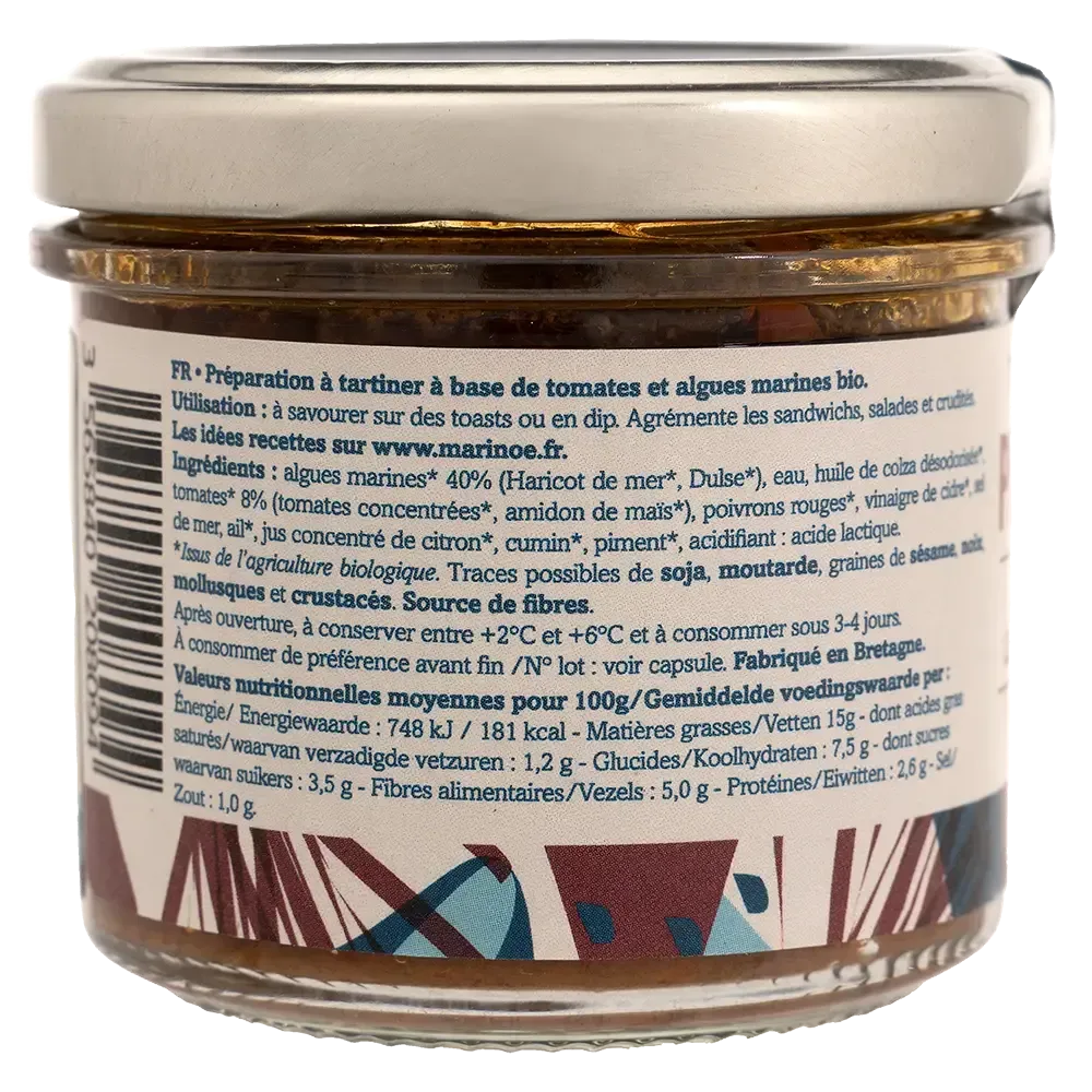 Pesto rouge aux algues - Saveurs marines et légumes du soleil
