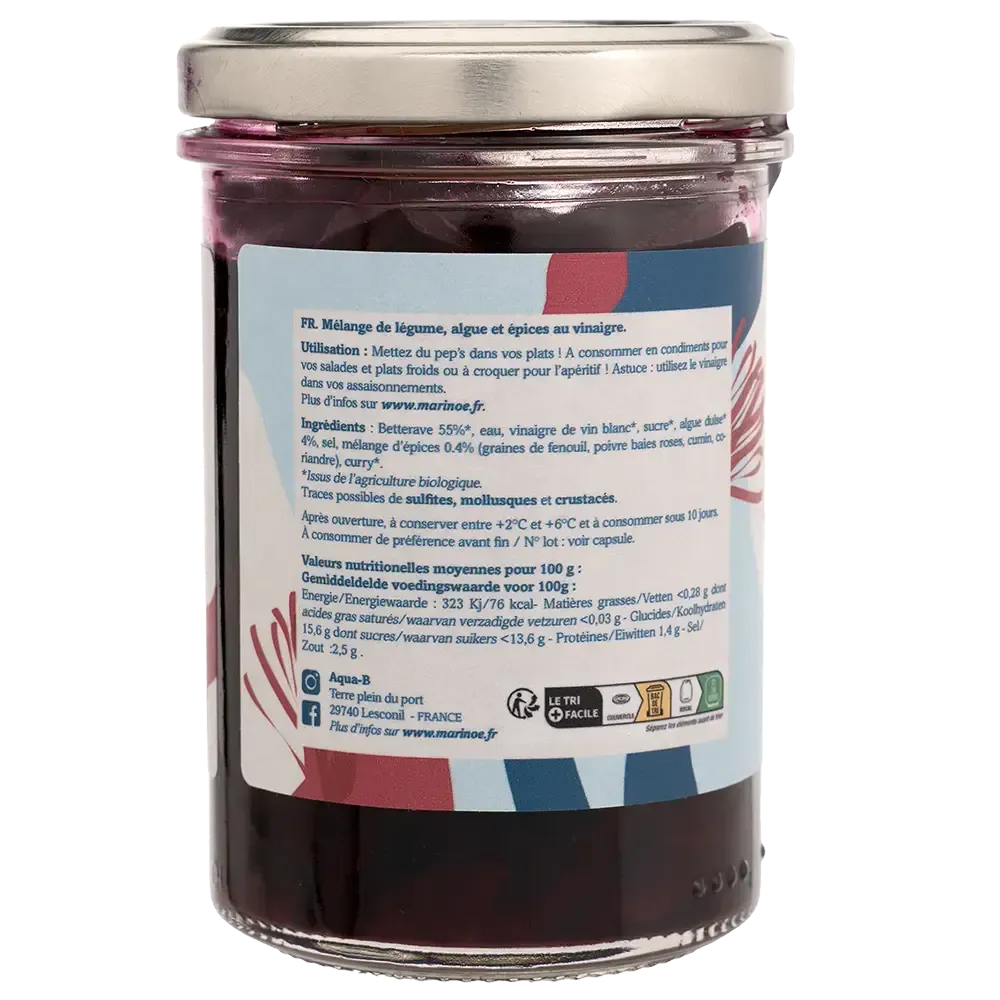 Pickles betterave, dulse & épices - Condiment iodé et artisanal breton