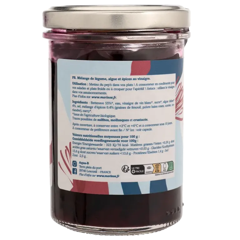 Pickles betterave, dulse & épices - Condiment iodé et artisanal breton