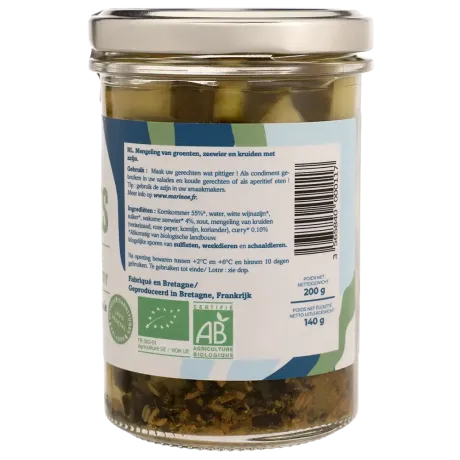 Pickles concombre, wakamé & curry - Condiment iodé et épicé breton