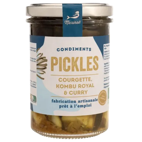 Pickles courgette, kombu royal & curry - Saveurs bretonnes et épicées