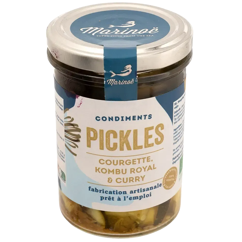 Pickles courgette, kombu royal & curry - Saveurs bretonnes et épicées
