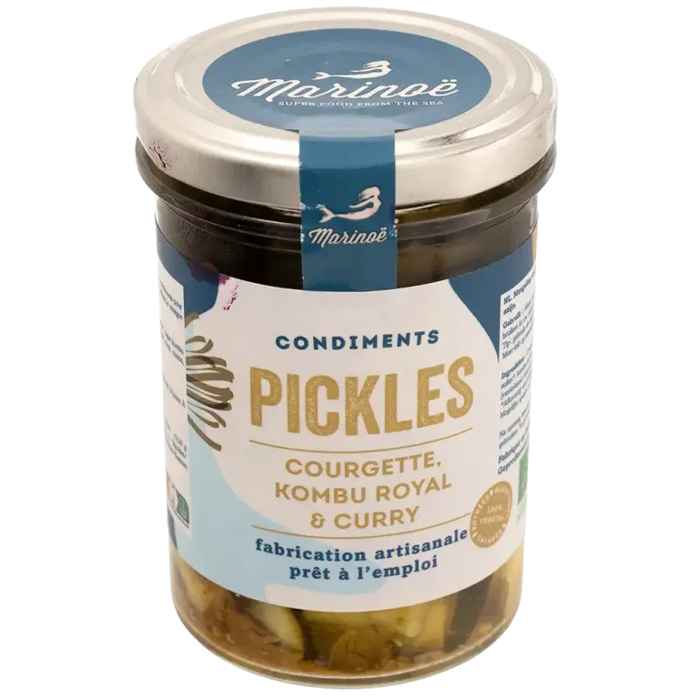 Pickles courgette, kombu royal & curry - Saveurs bretonnes et épicées