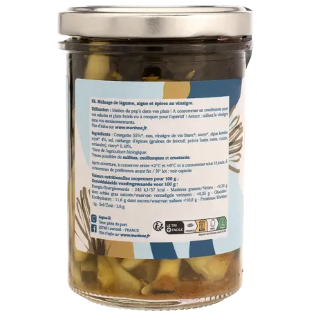 Pickles courgette, kombu royal & curry - Saveurs bretonnes et épicées
