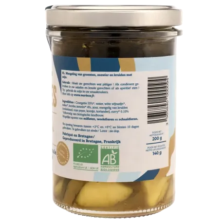 Pickles courgette, kombu royal & curry - Saveurs bretonnes et épicées