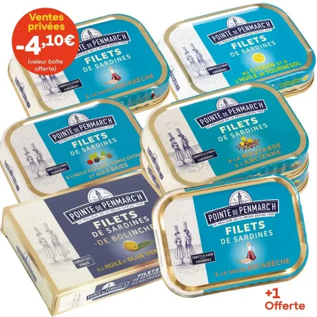 Assortiment de filets de sardines