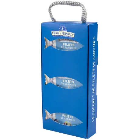 Coffret cordelette de 6 boîtes de filets de sardines