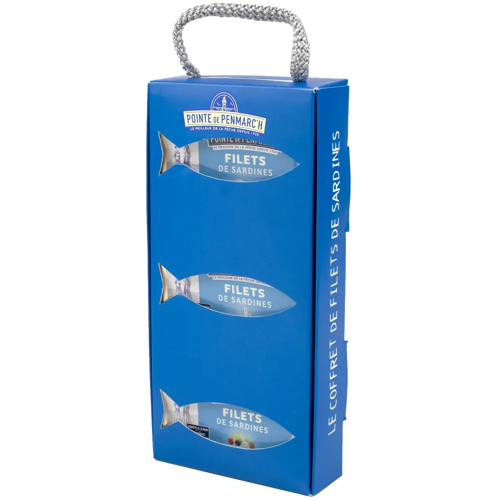 Coffret cordelette de 6 boîtes de filets de sardines