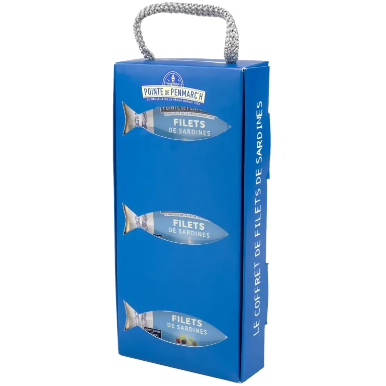 Coffret cordelette de 6 boîtes de filets de sardines