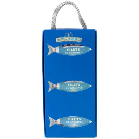 Coffret cordelette de 6 boîtes de filets de sardines