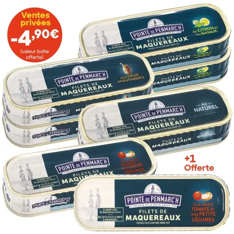 Assortiment de filets de maquereaux
