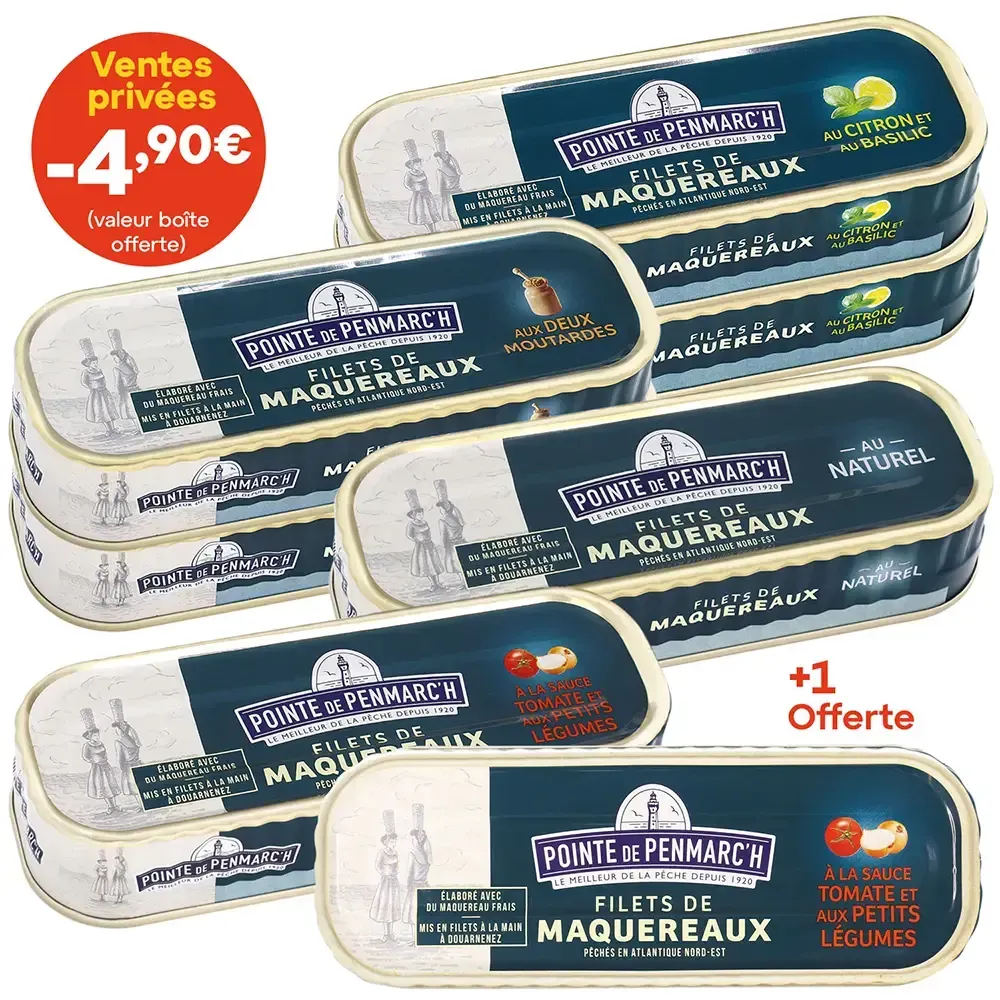 Assortiment de filets de maquereaux