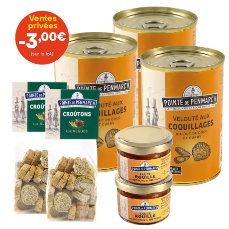 Assortiment de veloutés et ses indispensables