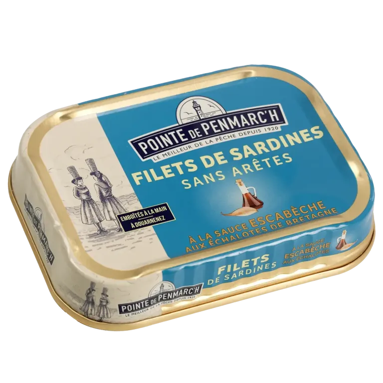 Coffret cordelette de 6 boîtes de filets de sardines