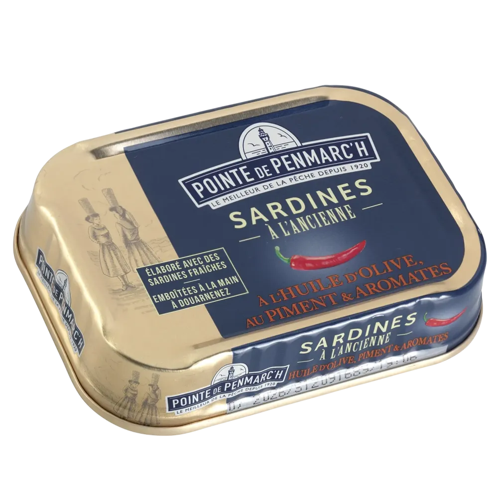 Coffret cordelette de 6 boîtes de sardines à l'ancienne