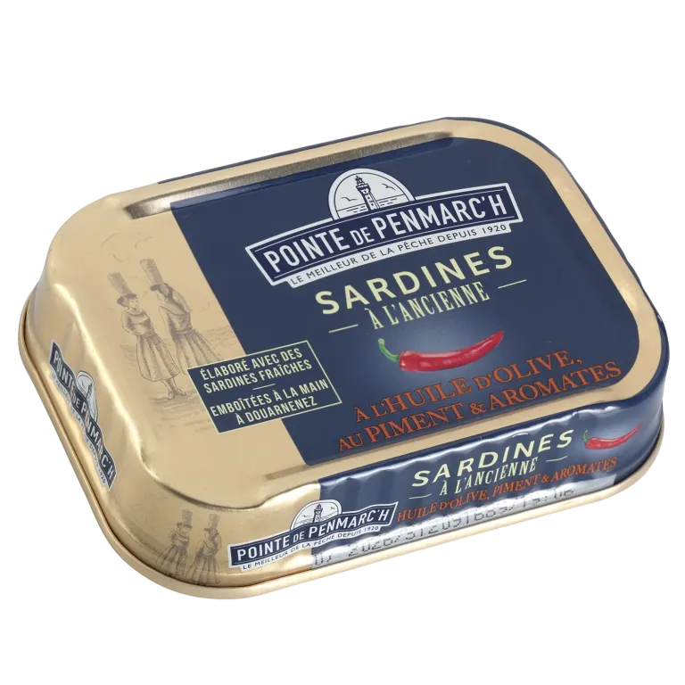 Coffret cordelette de 6 boîtes de sardines à l'ancienne