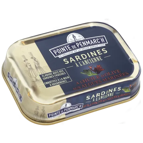 Coffret cordelette de 6 boîtes de sardines à l'ancienne