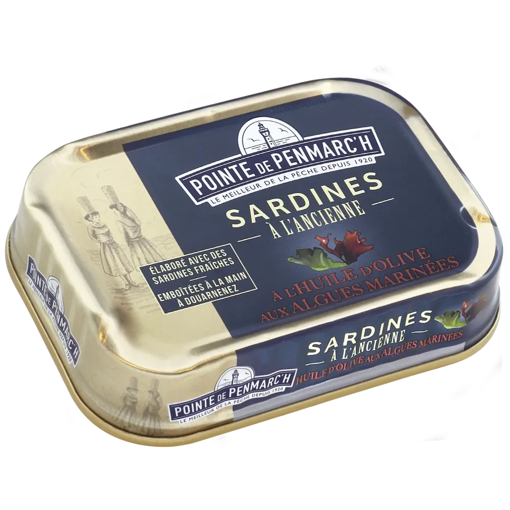 Coffret cordelette de 6 boîtes de sardines à l'ancienne